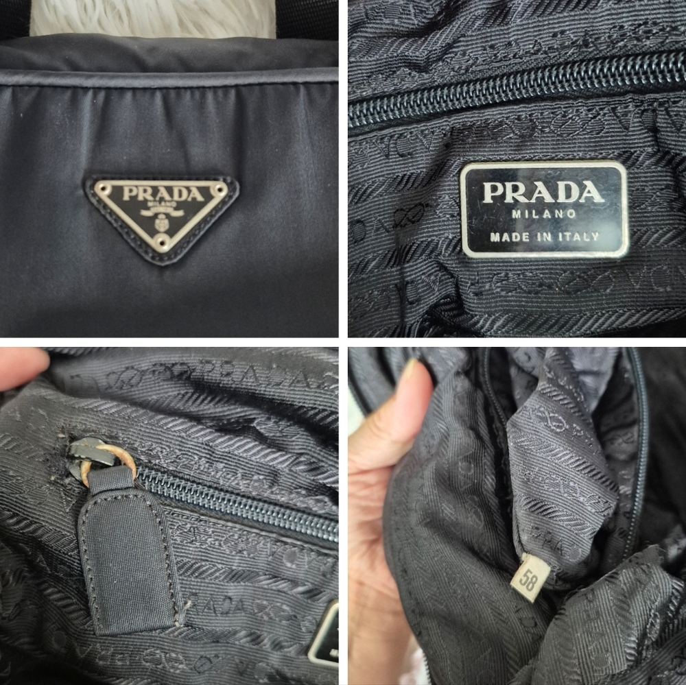 Vintage Prada Black Nylon Handbag - Picture 6 of 16